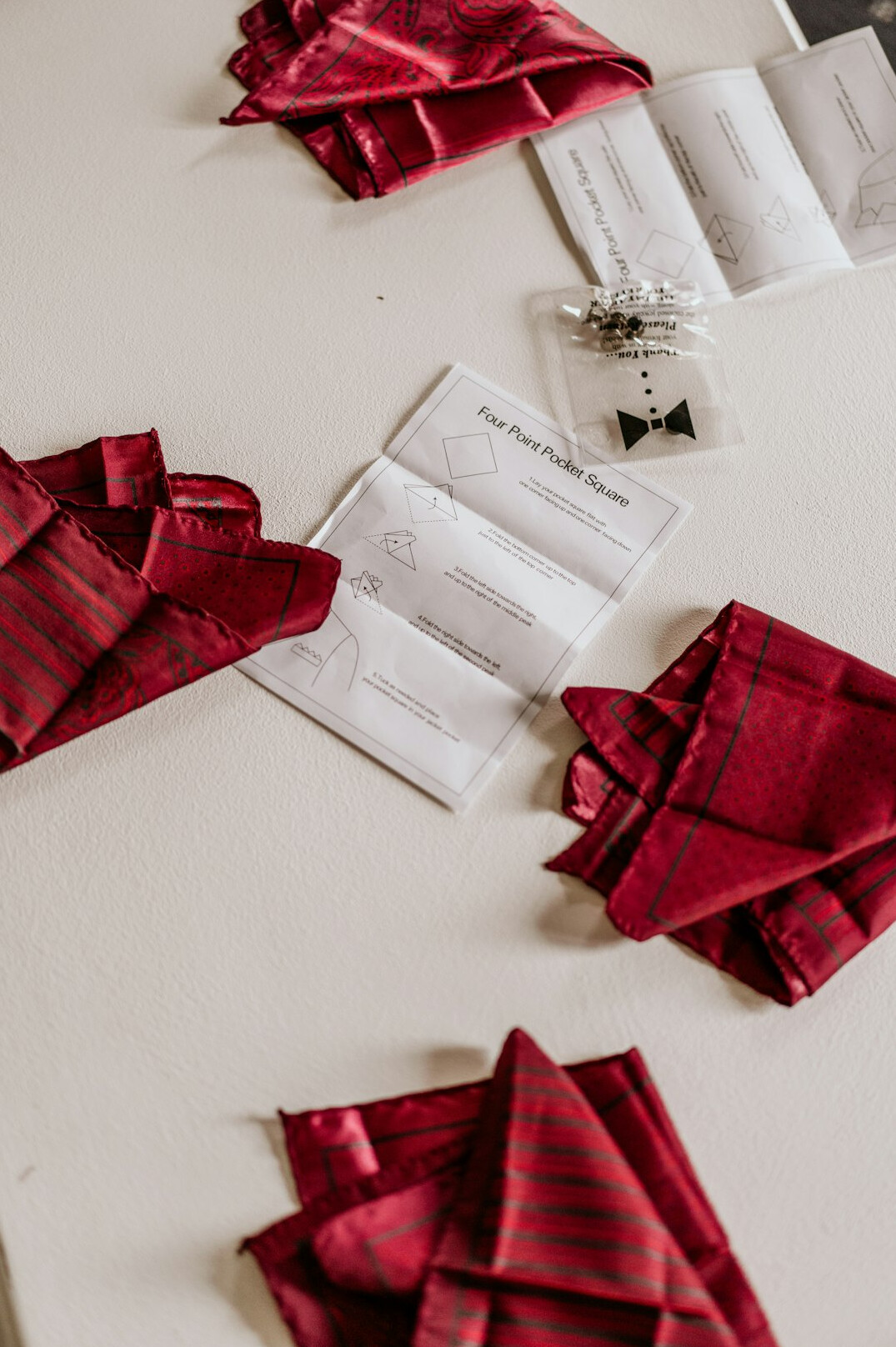 Folded newspapers on a table