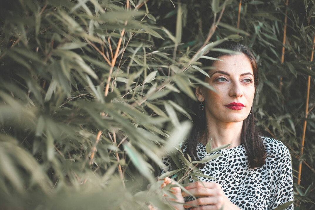 Portrait of a Latin American woman in her forties, journalist